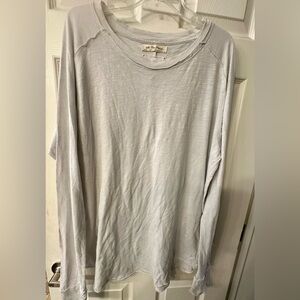 NWOT We The Free Light Gray Long Sleeve Tee